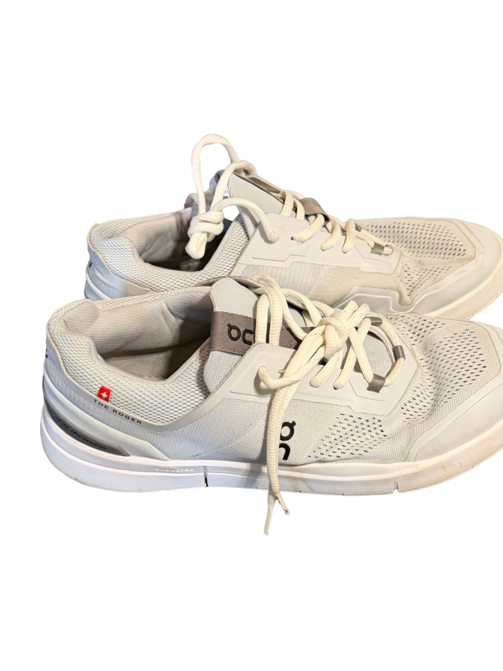 On Cloud The Roger Spin Sneakers Tennis Shoes Sand/ Ivory Mens US 10
